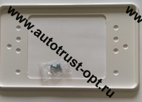 Рамка номера пластиковая ГОСТ 290*170 (белая, квадратная с защелкой)