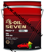 S-OIL  RED #7 SN/CF 5W30 Synthetic Technology 20л