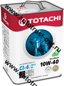 Totachi Eco Diesel 10W40 CI-4/SL (п/синт)  6л
