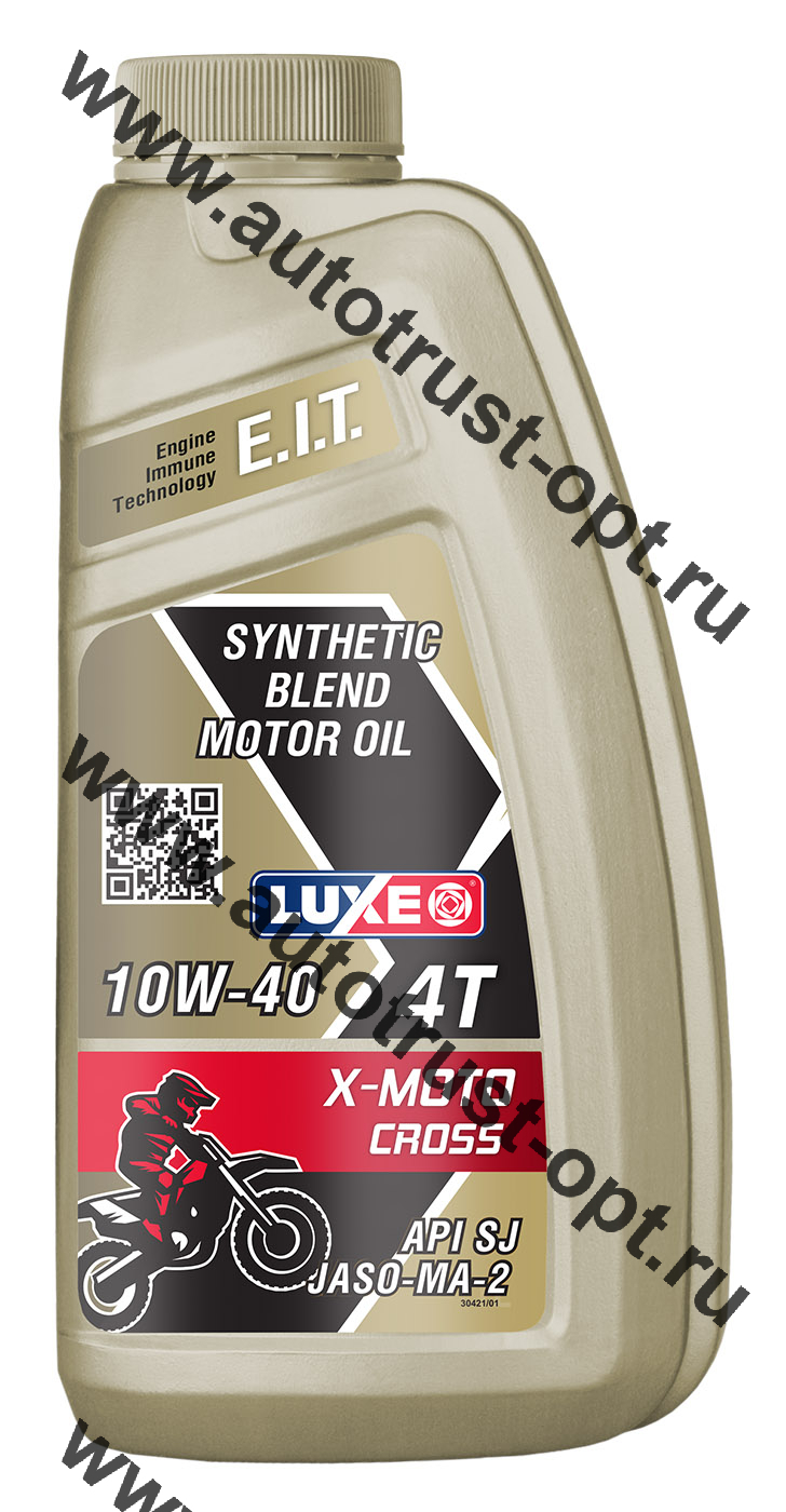 LUXE Масло моторное X-MOTO CROSS 4Т 10W-40 1л п/синт (API SJ JASO MA-2)