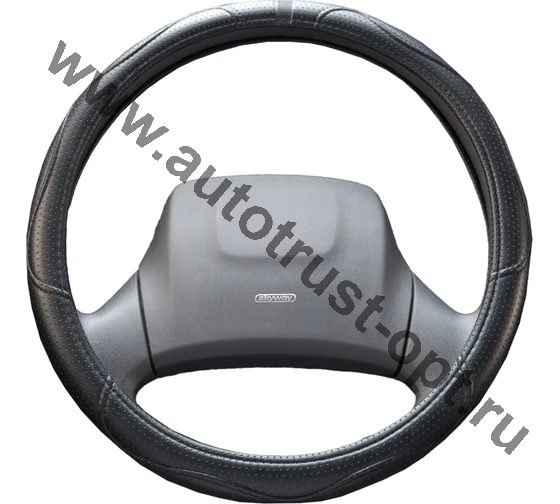 SKYWAY Оплетка экокожа с перф. L (39-41 см)  Design Art-7 Черная	