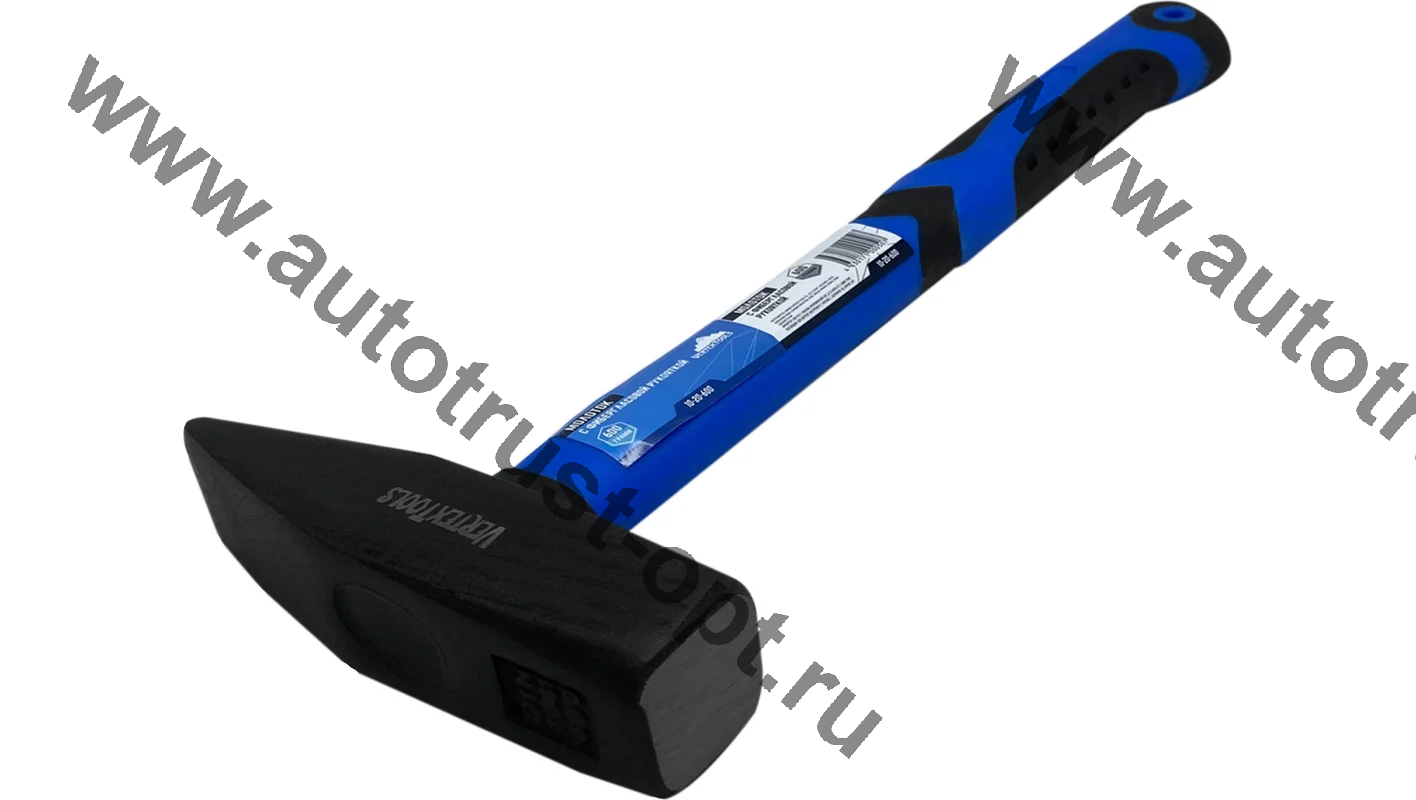 VertexTools Молоток слесарный  600 г, фибергласовая обрезиненная рукоятка