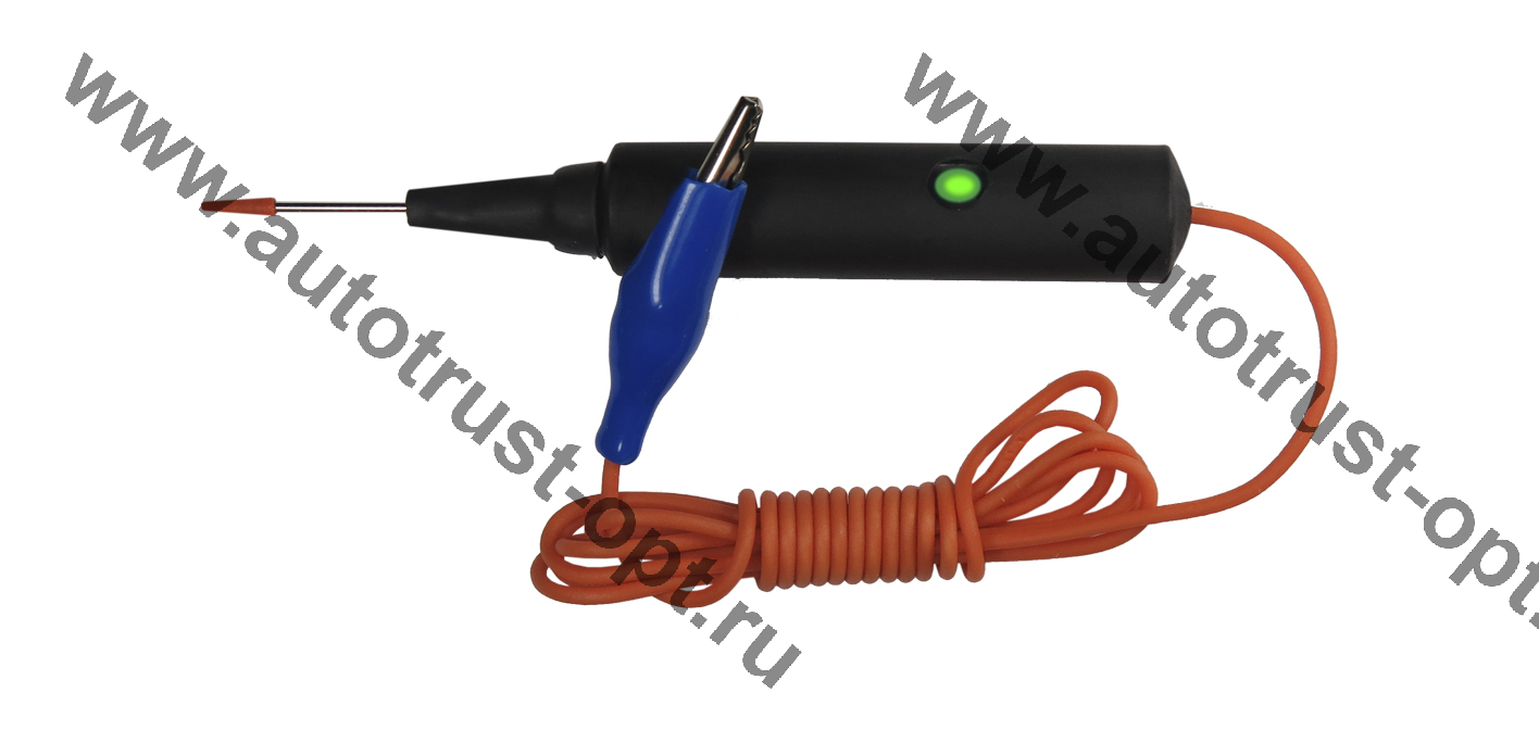 Пробник-индикатор 12-24 V (зуммер + индикатор, тонкая игла)  24-0601-1