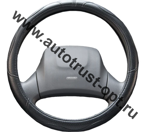 SKYWAY Оплетка экокожа с перф. L (39-41 см)  Design Art-7 Черная	