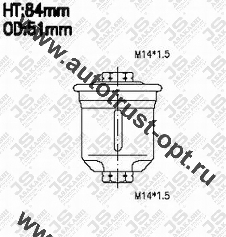 Фильтр топливный Asakashi 5vz (23300-62050) JN3205