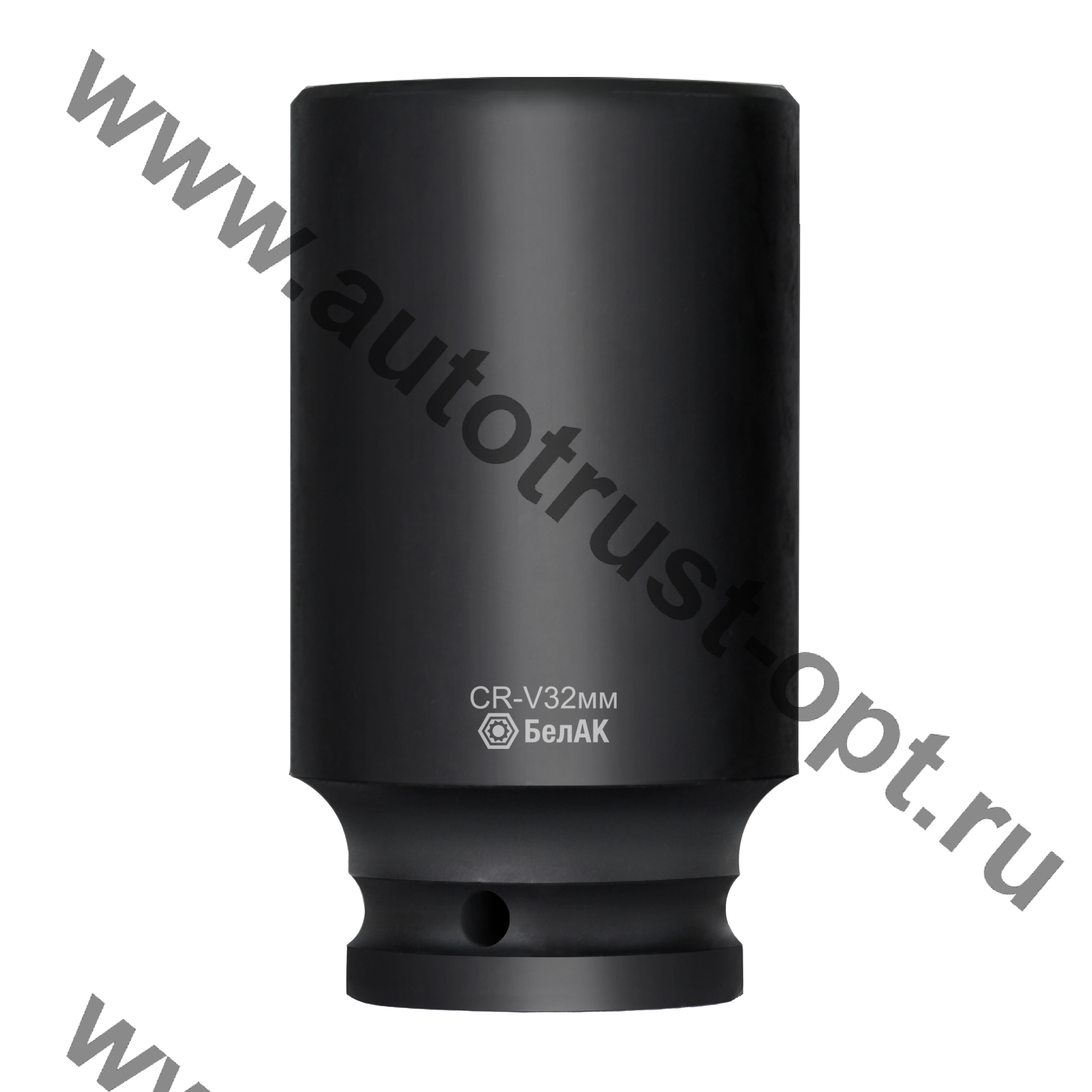 БелАК Ударная шестигранная глубокая головка 32мм, 1/2, CRV