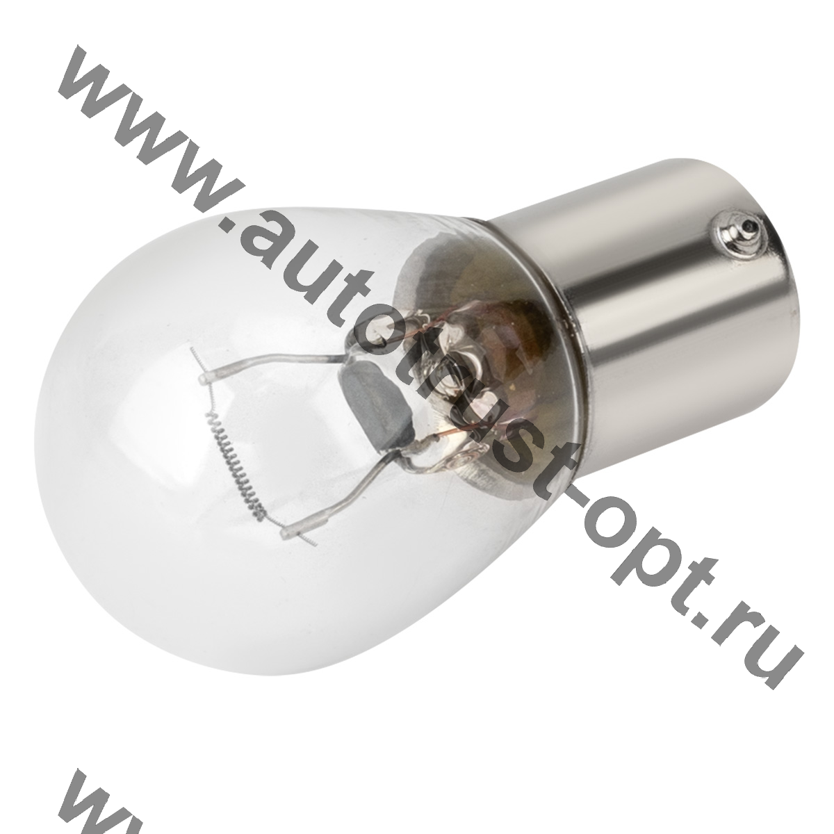 SKYWAY Автолампа P21W (1156) BA15s  12V 1-конт 21W   460Лм  СПУТНИК 2900К Теплый, кор min10	