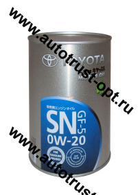Toyota Motor Oil 0W20 SN/GF-5 (синт)  1л