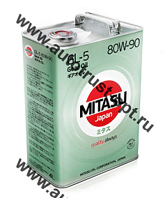 Масло трансмиссионное MITASU  GEAR OIL  GL-5 80W90 4л минеральное  MJ-431/4
