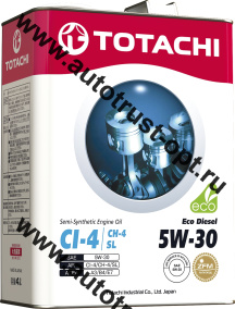Totachi Eco Diesel 5W30 CI-4/SL (п/синт)   4л