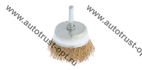 ТУНДРА Щетка металлическая для дрели со шпилькой, "чашка", 65 мм