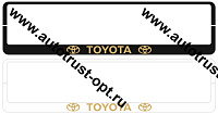 Рамка еврокнижка "Toyota" белая (рельеф, золото)  РЕ 02 01 00 (1.181Р)