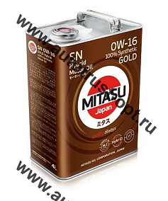 Масло моторное MITASU GOLD HYBRID SN  0W-16  4л синтетическое для бенз. двигателей  MJ-106/4