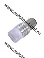 KS Лампа светодиодная 12V 21/5W BAY15d (2конт) 9 SMD диодов, линза 3D, HIGH POWER, белая (габариты, 