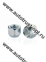 Гайка М 12*1,50*16 открытая, конус (без бурта), цинк, ключ 19 