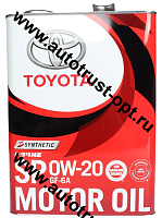 Масло моторное Toyota Motor Oil 0W20 API SP/GF-6A (бензин, синт) 4л