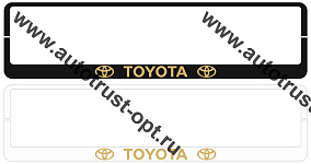 Рамка еврокнижка "Toyota" белая (рельеф, золото)  РЕ 02 01 00 (1.181Р)