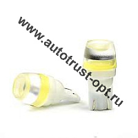 KS Лампа светодиодная T10  W2,1-9,5d  б/ц  белая, 1 COB диод, ЛИНЗА