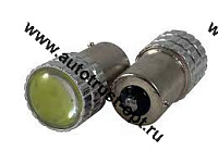 KS Лампа светодиодная 12V 21W BA15s (1конт), COB-ML диод, белая (поворот, стоп-сигнал)
