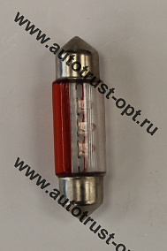 Светодиод 24V AC-3 RED FE-T10x36 S8.5 (салон, номерн. знак) Маяк