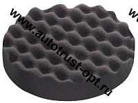 Полировальный круг TOR D150х30мм, рифленный, финишный, черный на липучке, 2шт