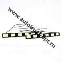 KS Фары светодиодные KS-186 COB, ходовые огни, COB, 6 диодов, черный корпус 183*4*18мм, 2 шт