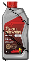 Масло моторное S-OIL RED #7  5W30 API SN (бензин, п/синт)  1л