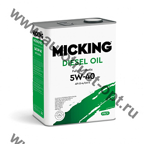 Моторное масло Micking Diesel Oil PRO1 5W-40 синтетич. API CI-4/CH-4 для дизельных двигателей 4л