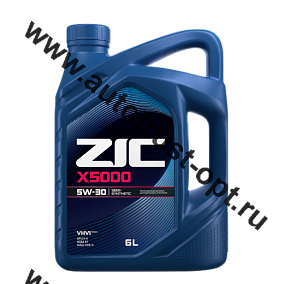 Масло моторное ZIC X5000 5W30 API CI-4 (дизель, п/синт)  6л