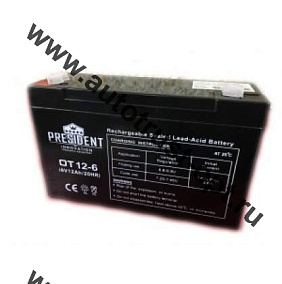АКБ для ИБП PRESIDENT INNOVATION 6V 12Ah OT12-6 (151*51*94)