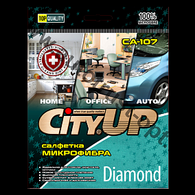 City Up Салфетка  микрофибра 35х40  (в упаковке, CA-107) стекло