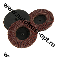 ТУНДРА Круг лепестковый торцевой, для дрели, М8, 75 мм, Р40, ( в уп. 3 шт)