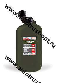 3ton Канистра PROFI 20л ОЛИВКОВАЯ для топлива в комплекте с крышкой и лейкой