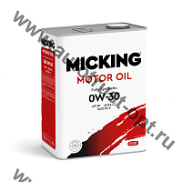 Моторное масло Micking Motor Oil EVO1 0W-30 синтетич. API SP ACEA C2  для бенз. и диз. двигателей 4л