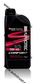 Масло моторное SUPROTEC COMFORT 5W-40 API SN/CF (универмальное, синт) 1л