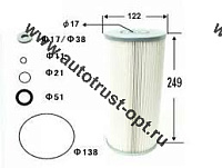 JHF Вставка масляная JO-029/O-620 (О-622)(15607-1340/1) Hino 