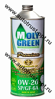 Масло моторное MolyGreen Premium 0W20 SP/GF-6A  1л