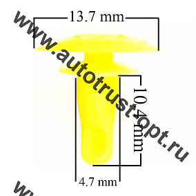 Клипса SKYWAY S05601070 для теплоизоляции и уплотнителей нажимная 4,6х13,7х14,5мм