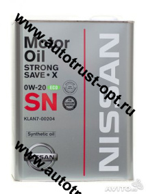Nissan Strong Save X 0W20 SN (синт) 4л 