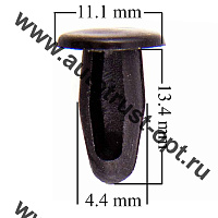 Клипса SKYWAY HONDA/PEUGEOT 110 для боковины салона  (компл. 25 шт)