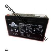 АКБ для ИБП PRESIDENT INNOVATION 6V 12Ah OT12-6 (151*51*94)