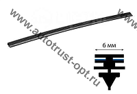 Резинка щетки стеклоочистителя SMART NEO 16" ширина профиля 6мм