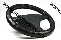 IGG Оплетка на руль 1013 (экокожа, черный рептилия (волна), М 37-39 см) 