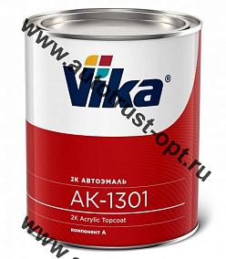 VIKA Черная 601 акриловая эмаль АК-1301  0,8кг