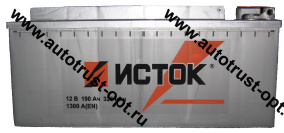 Аккумуляторная батарея 6CT-190 N  ISTOK  (конус+переходник)