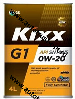 KIXX G1 0W-20 SP/GX7  4л  TIN /Моторное синтетическое масло для бензиновых двигателей 