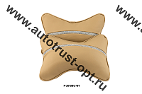 DIAMOND Суппорт-подголовник 2 шт P3010BG-WT ( к/з, бежевый/белый)