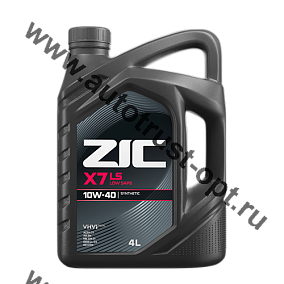 Масло моторное ZIC X7 LS 10W40 API SN/CF, ACEA C3 (универсальное, синт) 4л