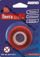 ABRO  Лента двухсторонняя монтажная прозрачная 10мм х 1,5м