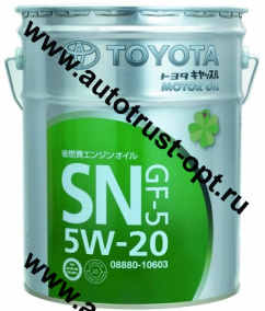 Toyota Motor Oil 5W20 SN/GF-5 (мин) 20л